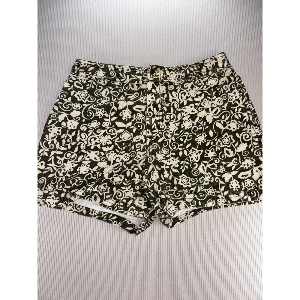 Vintage Y2K Abercrombie & Fitch Floral Denim Shorts Women's 4 Green‎ Hong Kong